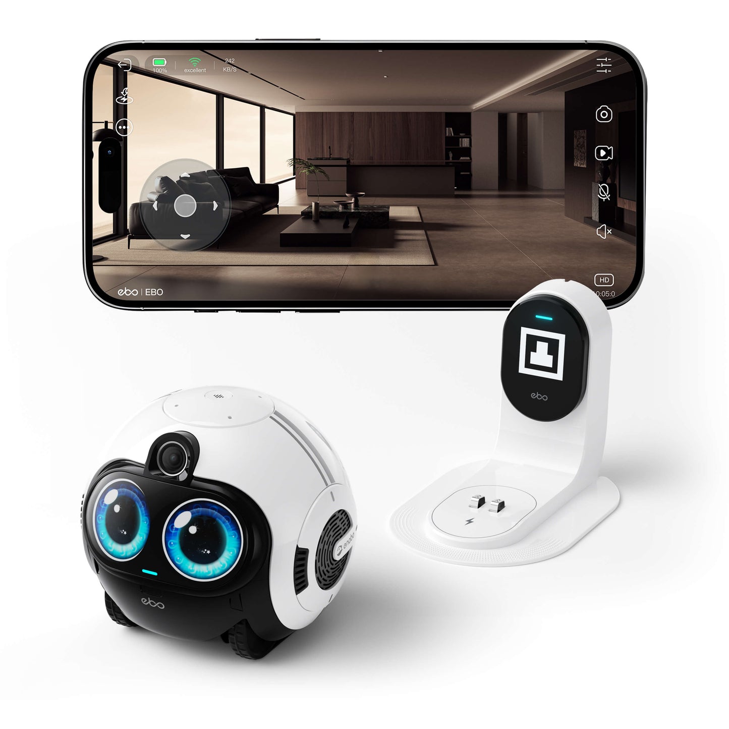 Enabot EBO Max – Premium-Heimroboter mit KI-Überwachung & HD-Kamera